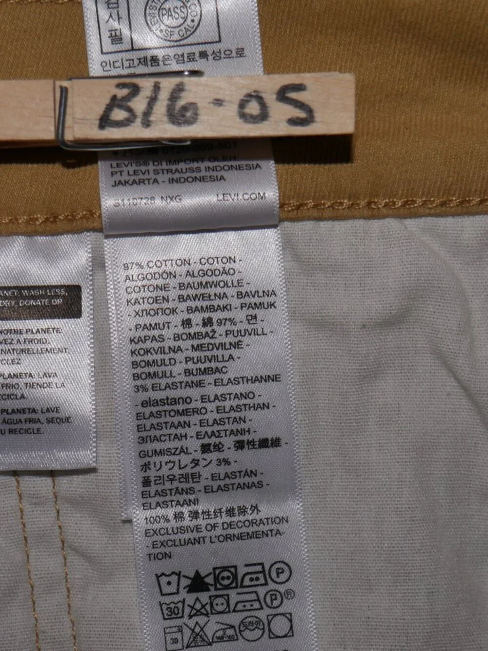 Levi's 514 Mens Twill Jean Pants Size 34x30 Stretch Caraway Cruz Twill Brown NWT